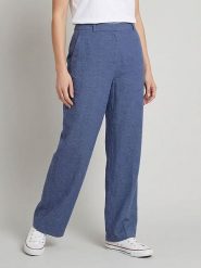 MOSS COPENHAGEN Spodnie "Pennie" w kolorze niebieskim rozmiar: M. Niebieskie spodnie materiałowe damskie Moss Copenhagen, bez wzorów, z materiału. Za 149.95 zł.