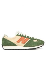 New Balance Sneakersy U471VBA W Zielony. Zielone obuwie sportowe damskie New Balance, ze skóry, bez zapięcia. Za 449.99 zł.