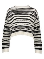 Noisy may Sweter w kolorze czarno-białym rozmiar: M. Białe swetry klasyczne damskie Noisy may, m, z bawełny, bez kołnierzyka. Za 96.37 zł.