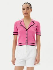 Morgan Bluzka 241-MEDIN Różowy Regular Fit. Czerwone bluzki damskie Morgan, s, bez wzorów, z syntetyku, bez kołnierzyka, bez ramiączek. Za 139.99 zł.