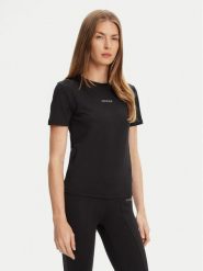 Guess T-Shirt V5RI10 KCD02 Czarny Regular Fit. Czarne t-shirty damskie Guess, s, z aplikacjami, z syntetyku, bez kołnierzyka. Za 139.99 zł.