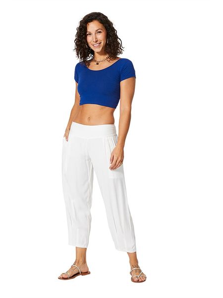 Aller Simplement Spodnie w kolorze białym rozmiar: 38/40. Białe spodnie materiałowe damskie Aller Simplement, bez wzorów, z materiału. Za 114.17 zł.