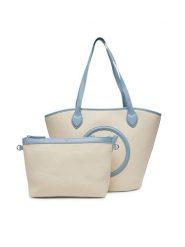 Valentino Torebka VBS7QO02CAN Écru. Białe torebki klasyczne damskie Valentino, z materiału, bez dodatków. Za 255.99 zł.