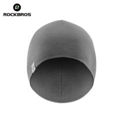 Czapka rowerowa, do biegania, sportowa, pod kask, elastyczna ROCKBROS wełna. Szare czapki damskie ROCKBROS, na zimę, bez wzorów, z elastanu. Za 42.99 zł.