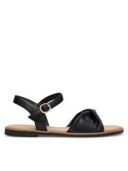 JENNY Sandały CHIKA WS250723-1 Czarny. Czarne sandały damskie Jenny, bez wzorów, z syntetyku, bez obcasa, na płaskiej podeszwie, bez zapięcia. Za 79.99 zł.