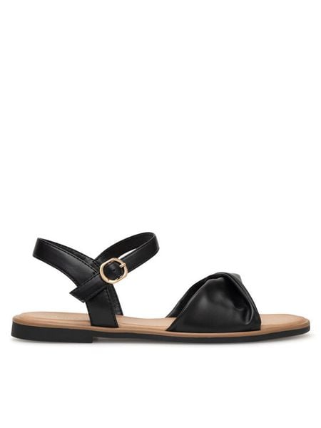 JENNY Sandały CHIKA WS250723-1 Czarny. Czarne sandały damskie Jenny, bez wzorów, z syntetyku, bez obcasa, na płaskiej podeszwie, bez zapięcia. Za 79.99 zł.
