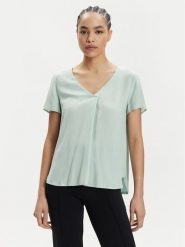 Vero Moda Bluzka Brit 10285552 Zielony Loose Fit. Zielone bluzki damskie Vero Moda, m, bez wzorów, z wiskozy, bez kołnierzyka, bez ramiączek. W wyprzedaży za 59.99 zł.