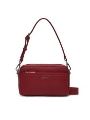 Calvin Klein Torebka Ck Must Convertible Camera Bag K60K612280 Bordowy. Czerwone torebki klasyczne damskie Calvin Klein, ze skóry, bez dodatków. Za 479.99 zł.