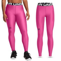 Legginsy treningowe damskie damskie UNDER ARMOUR szybkoschnące termoaktywne. Czerwone legginsy damskie Under Armour, m, bez wzorów. Za 159.99 zł.
