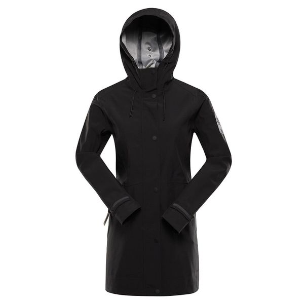 Płaszcz wodoodporny damski Alpine Pro Setija. Czarne płaszcze damskie Alpine Pro, l, bez wzorów, bez kaptura. W wyprzedaży za 399.00 zł.