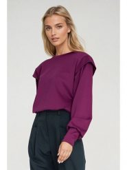 Nife Bluza w kolorze fioletowym rozmiar: 42. Różowe bluzy damskie Nife, bez wzorów, bez kaptura. Za 156.61 zł.