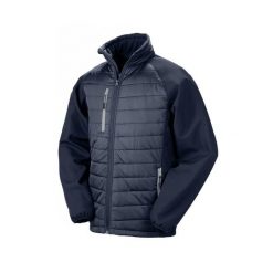 Kurtka puchowa z recyklingu Result Softshell Black Compass Softshell. Niebieskie kurtki damskie RESULT, m, bez wzorów, z materiału, bez kaptura. Za 218.75 zł.