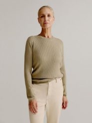 Josephine & Co Sweter "Lili" w kolorze szarobrązowym rozmiar: S. Brązowe swetry klasyczne damskie Josephine & Co, s, prążkowane, bez kołnierzyka. Za 152.99 zł.