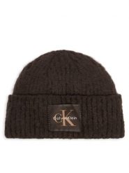 Calvin Klein Czapka LV04F8104G Brązowy ciemny. Brązowe czapki damskie Calvin Klein, na zimę, bez wzorów, z poliesteru. Za 209.99 zł.