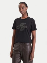 HUGO T-Shirt 50570932 Czarny Regular Fit. Czarne t-shirty damskie Hugo, xl, bez wzorów, z bawełny, bez kołnierzyka. Za 319.99 zł.