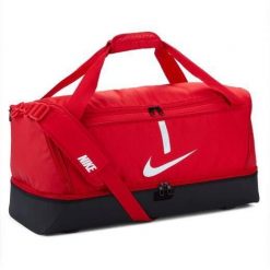 Torba sportowa unisex Nike Academy Team Bag pojemność 59 L. Białe torby sportowe Nike, bez wzorów. Za 199.99 zł.