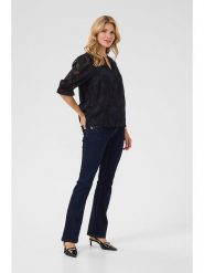 Cream Bluzka w kolorze czarnym rozmiar: 44. Czarne bluzki damskie Cream, bez wzorów, z koronki, bez kołnierzyka, bez ramiączek. Za 113.99 zł.