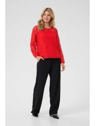 Cream Bluzka "Kit" w kolorze czerwonym rozmiar: XL. Czerwone bluzki damskie Cream, xl, bez wzorów, z koronki, bez kołnierzyka, bez ramiączek. Za 124.95 zł.