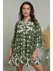 Curvy Lady Sukienka w kolorze khaki rozmiar: 44/46. Brązowe sukienki damskie Curvy Lady, bez wzorów, z wiskozy, klasyczne, bez ramiączek. Za 87.81 zł.