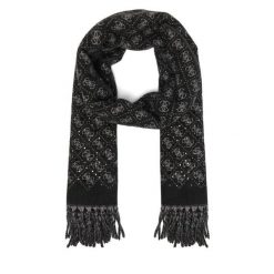 Szalik Guess. Czarne szaliki damskie Guess, z aplikacjami. Za 234.99 zł.