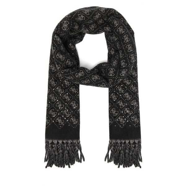 Szalik Guess. Czarne szaliki damskie Guess, z aplikacjami. Za 234.99 zł.