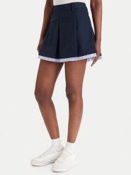Tommy Jeans Spódnica trapezowa Varsity Pleated DW0DW22758 Granatowy Regular Fit. Niebieskie spódnice damskie Tommy Jeans, l, bez wzorów, z jeansu. Za 489.99 zł.