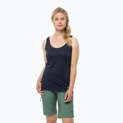 Koszulka trekkingowa damska Jack Wolfskin Pack & Go Tank. Niebieskie koszulki damskie Jack Wolfskin, s, bez wzorów, bez kołnierzyka, bez ramiączek. Za 58.99 zł.