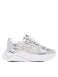Guess Sneakersy FLFMRZ ELE12 Srebrny. Szare obuwie sportowe damskie Guess, ze skóry, bez zapięcia. Za 449.99 zł.