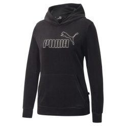 Puma Bluza Ess+ Velour 67000801. Czarne bluzy damskie Puma, na zimę, xs, bez wzorów, bez kaptura. Za 223.00 zł.