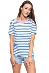 MUSTANG T SHIRT DAMSKI Alina Stripe Tee 1009421 11720. Niebieskie t-shirty damskie Mustang, s, bez wzorów, bez kołnierzyka. W wyprzedaży za 39.99 zł.