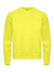 Clique Basic Roundneck bluza unisex z okrągłym dekoltem — materiał przeciw. Żółte bluzy damskie CLIQUE, m, bez wzorów, z bawełny, bez kaptura. Za 158.26 zł.