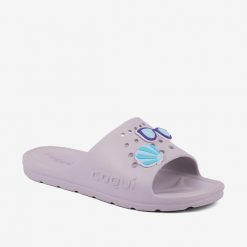 Klapki damskie Coqui. Fioletowe klapki damskie Coqui, bez wzorów, bez obcasa, bez zapięcia. Za 136.99 zł.