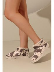 C'M Botki zimowe w kolorze kremowo-brązowym rozmiar: 40. Brązowe botki damskie C'M, na zimę, bez obcasa, bez zapięcia. Za 100.99 zł.