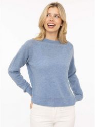 Zwillingsherz Kaszmirowy sweter w kolorze niebieskim rozmiar: XL. Niebieskie swetry klasyczne damskie Zwillingsherz, xl, z kaszmiru, bez kołnierzyka. Za 354.95 zł.