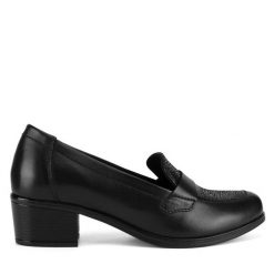 Czółenka Go Soft. Czarne czółenka damskie GO SOFT, bez wzorów, bez obcasa. Za 199.99 zł.