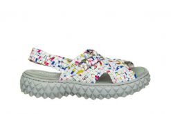 Sandały Rock Dakota Primavera 032949, Biały, Materiał - 39. Białe sandały damskie Rock Spring, bez wzorów, z materiału, bez obcasa, bez zapięcia. W wyprzedaży za 164.99 zł.