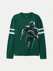 Gap Bluzka 490175-03 Zielony Regular Fit. Zielone t-shirty i koszulki chłopięce GAP, bez wzorów, z bawełny, bez kołnierzyka, bez ramiączek. Za 69.99 zł.