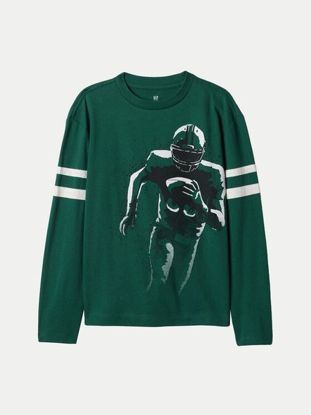 Gap Bluzka 490175-03 Zielony Regular Fit. Zielone t-shirty i koszulki chłopięce GAP, bez wzorów, z bawełny, bez kołnierzyka, bez ramiączek. Za 69.99 zł.