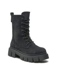 Jenny Fairy Trapery WS5792-01 Czarny. Czarne trapery damskie Jenny Fairy, ze skóry, bez zapięcia. Za 169.99 zł.