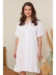 Curvy Lady Sukienka w kolorze białym rozmiar: 40/42. Białe sukienki damskie Curvy Lady, bez wzorów, klasyczne, bez ramiączek. Za 92.21 zł.