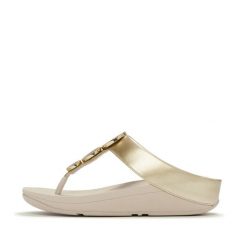 Klapki damskie FitFlop Halo. Szare klapki damskie FIT FLOP, bez wzorów, z materiału, bez obcasa, bez zapięcia. Za 534.50 zł.