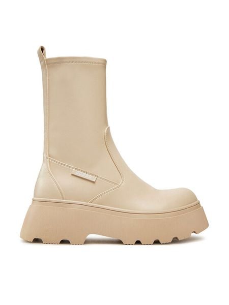 Guess Botki Nerea FLFNER ELE10 Beżowy. Brązowe botki damskie Guess, ze skóry, bez obcasa, na płaskiej podeszwie, bez zapięcia. Za 409.99 zł.