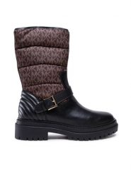 MICHAEL Michael Kors Botki Layton Bootie 40F2LTFE5Y Czarny. Czarne botki damskie MICHAEL Michael Kors, ze skóry, bez obcasa, na płaskiej podeszwie, bez zapięcia. Za 1,319.00 zł.