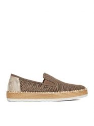 Rieker Espadryle CEO-L7873-64 Szary. Szare espadryle damskie Rieker, bez wzorów, z materiału, bez obcasa. Za 319.99 zł.