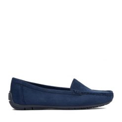 Mokasyny JENNY. Niebieskie mokasyny damskie Jenny, bez obcasa. Za 79.99 zł.