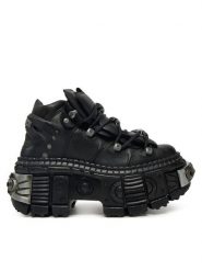 NEW ROCK Sneakersy M-WALL106-S10 Czarny. Czarne obuwie sportowe damskie NEW ROCK, ze skóry, bez zapięcia. Za 1,709.00 zł.