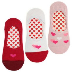 Stopki Moraj W Serduszka. Czerwone skarpetki damskie Moraj, bez wzorów. Za 24.99 zł.