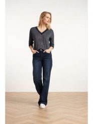 Smashed Lemon Dżinsy - Flared fit - w kolorze granatowym rozmiar: L. Niebieskie jeansy damskie Smashed Lemon. Za 154.79 zł.