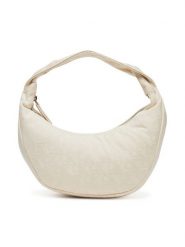 Calvin Klein Torebka Ckj Monogram Pinched Medium Shou LV04F3206G Écru. Torebki klasyczne damskie Calvin Klein, z materiału, bez dodatków. Za 309.99 zł.