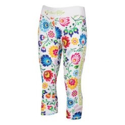 Legginsy sportowe damskie EXTREME HOBBY FOLK 2 3/4. Białe legginsy sportowe damskie EXTREME HOBBY, m, bez wzorów, z elastanu, na fitness i siłownię. Za 179.00 zł.